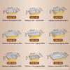 Min Nai Gold Rectangular Aluminum Foil Takeaway Containers