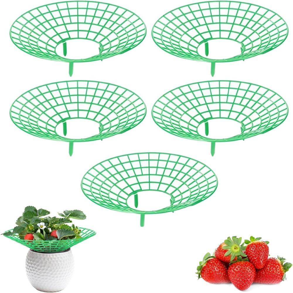 5 Pack Strawberry Plant Support - Strawberry Growing Racks with 3 Sturdy Legs, Waterproof Plant Trelli Protectors Reusable Plants Growing Frame Holder