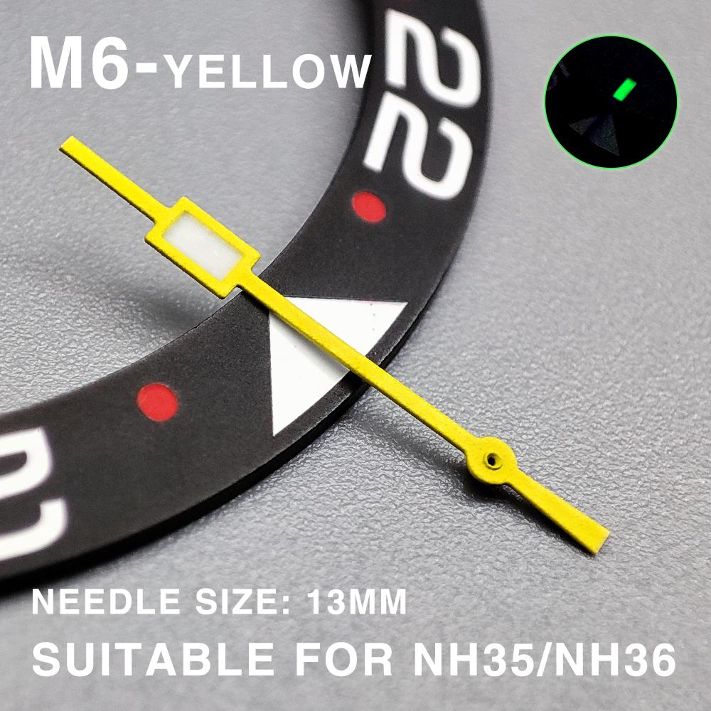 High quality watch pointer green glow suitable for NH35 NH36 movement watch pointer Parts Replacement personalized second hand