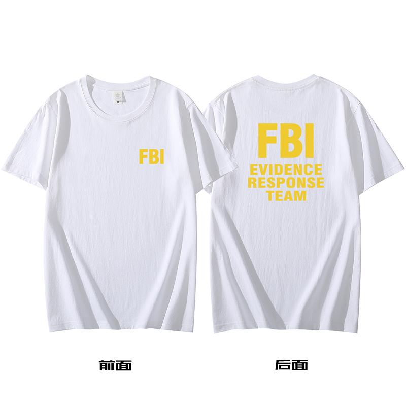 FBI FBI Agent Short-sleeved T-shirt Men's Cotton Casual Half-sleeved American Army Police Fan Clothes Summer