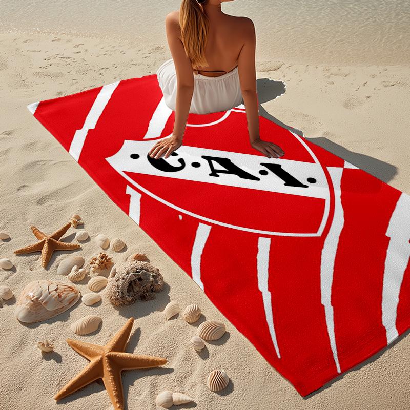 Club Atletico Independiente Microfiber Beach Towel, Lightweight And Quick-Dry, for Summer Travel, Beach Essential, Swimming Pool