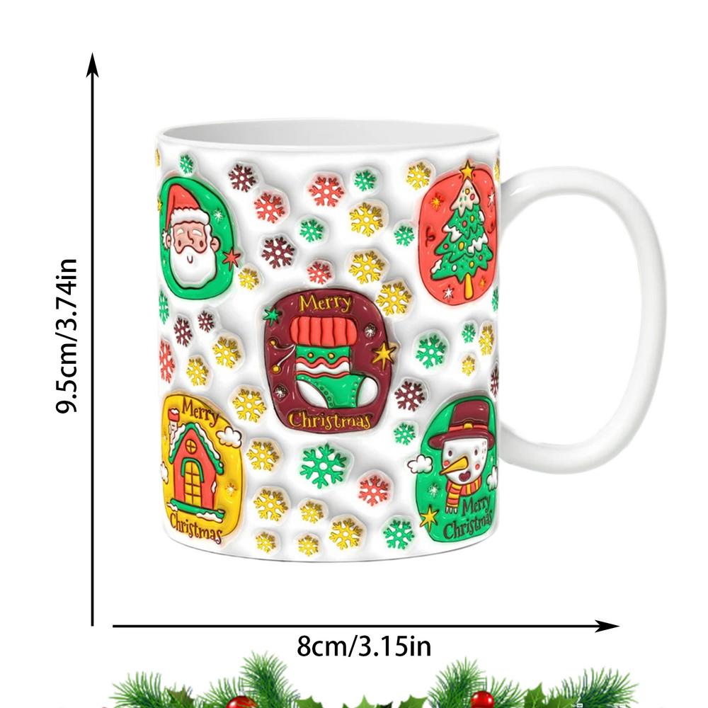 Christmas mug Christmas hot cocoa cup cute ceramic mug coffee bar mug for Christmas home holiday decoration