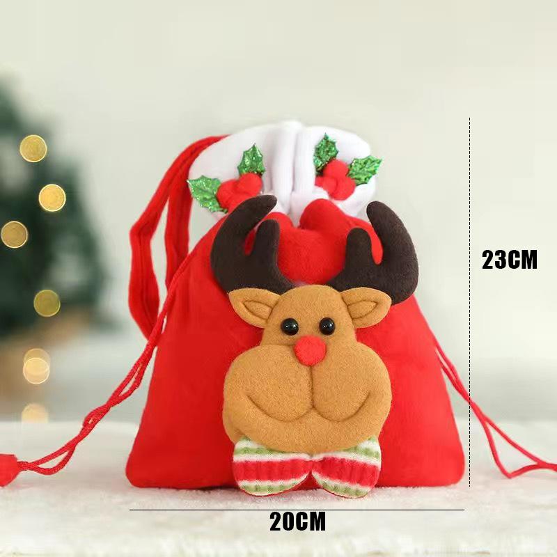 Рождественский пакет для карамельного яблока Детский подарочный пакет Пакет для конфет для детского сада Пакет для упаковки рождественских конфет