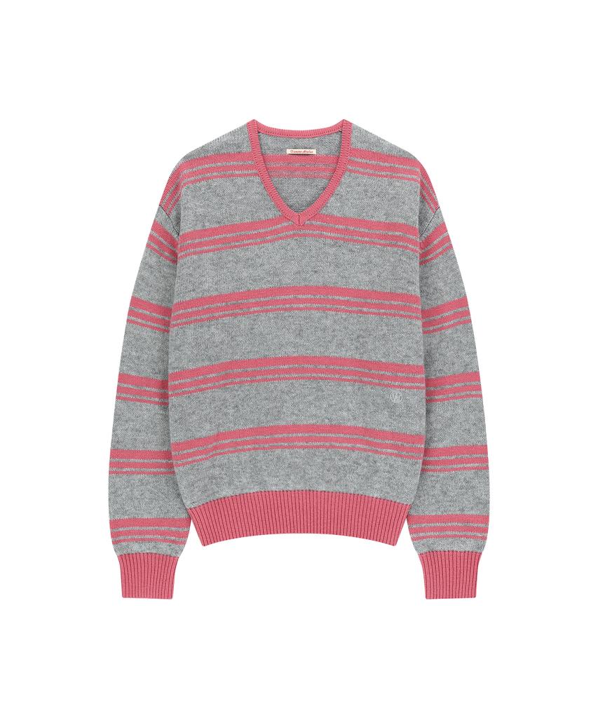 Banwonateullie Kn4253 Wool Stripe Knit_Gray