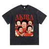 Japanese Anime Akira Washed Science Fiction Cartoon Movie Shotaro Kaneda Short Sleeved Round Neck Yk Men Mens TShirt