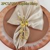 2PCS Luxury Plum Blossom Napkin Ring Elegant Serviette Ring Creative Table Napkin Holder  Banquet