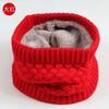 Men Women Winter Knitted Infinity Scarf Polar Fleece Neck Warmer Snood Extreme Warm for Youth Boys Girls