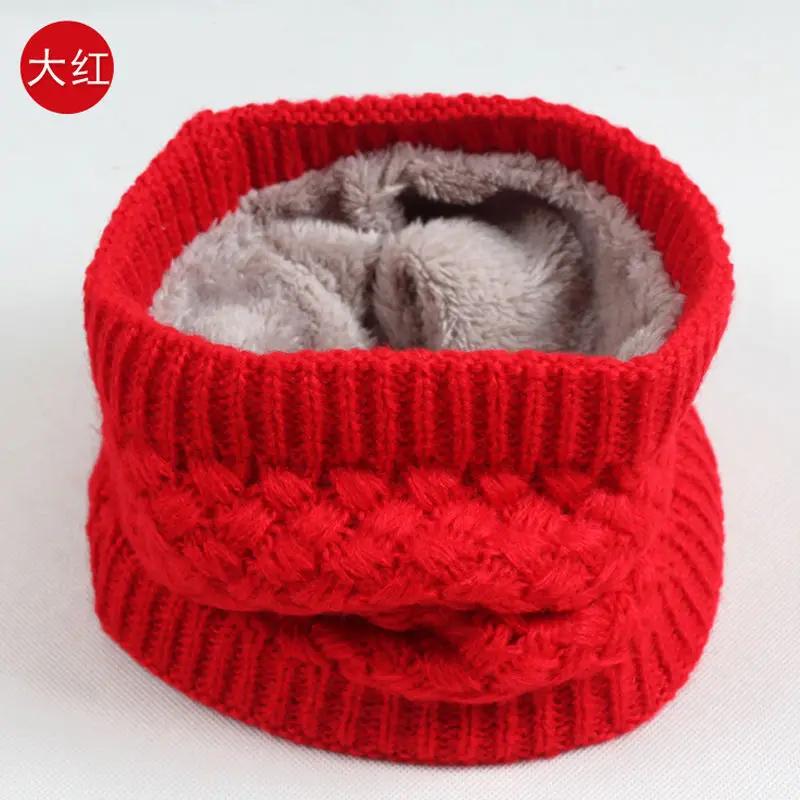 Men Women Winter Knitted Infinity Scarf Polar Fleece Neck Warmer Snood Extreme Warm for Youth Boys Girls