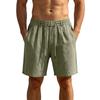 Men's Casual Loose Fit Linen Shorts with Elastic Waistband Drawstring and Pockets for Daily Commute Sport Beachwear