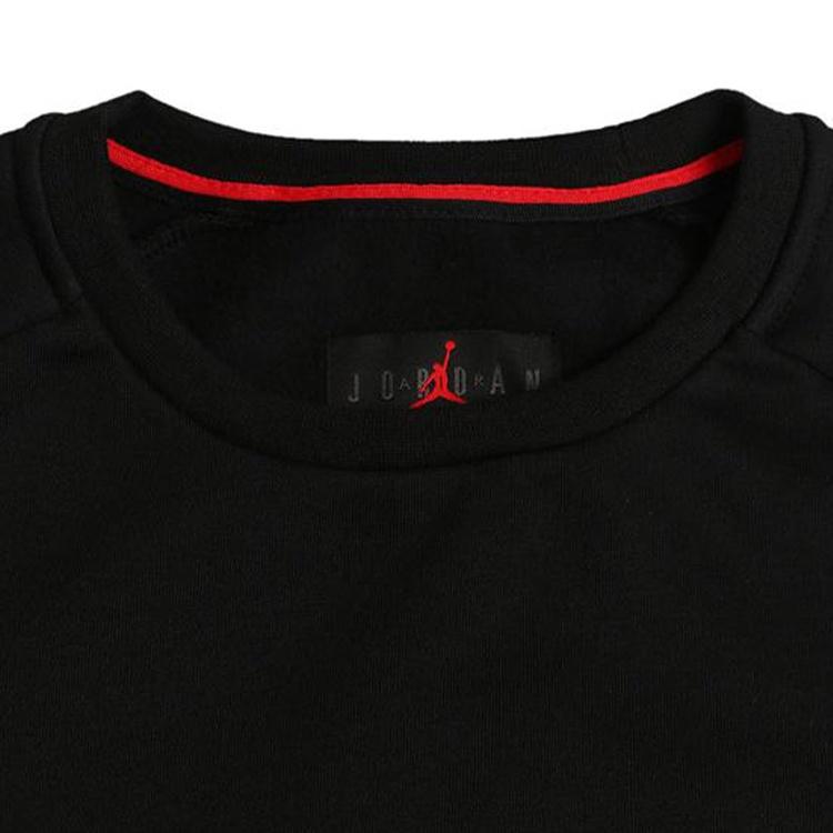 Air Jordan Printing Fleece Lined Athleisure Casual Sports Pullover Black Men's CD5872-010