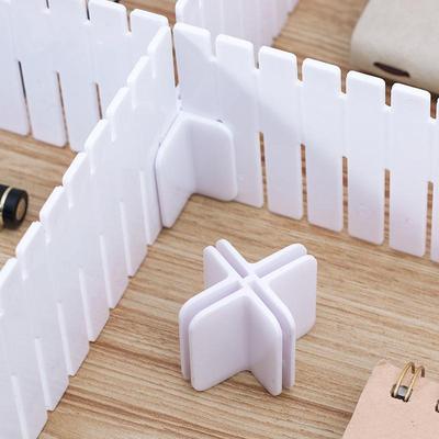 Adjustable Plastic Drawer Dividers with Fixed Buckles for Daily Essentials