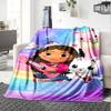 Gabby's Dollhouse Blanket Ultra-Soft Perfect for Office Chair Seaside Office Four Seasons Universal Playful Design Gift for Travel Home Birthdays