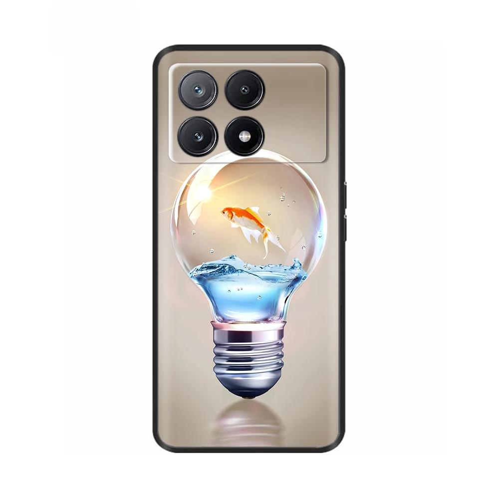 For Xiaomi Poco X6 Pro Case PocoX6 Fashion Cat Flower Soft Silicone Back Phone Case for Poxo C6 PocoX6 Pro X 6 Cases Etui Funda
