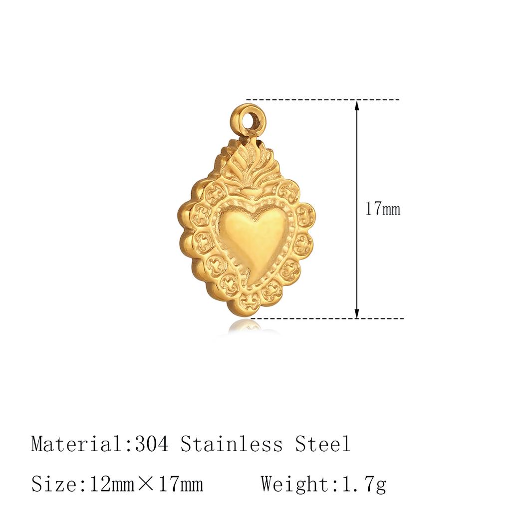 3Pcs Bee/Violin/Coconut Palm/Hearts Charms Stainless Steel Necklaces Bracelet Pendants Handmade Craft DIY Jewelry Making Finding