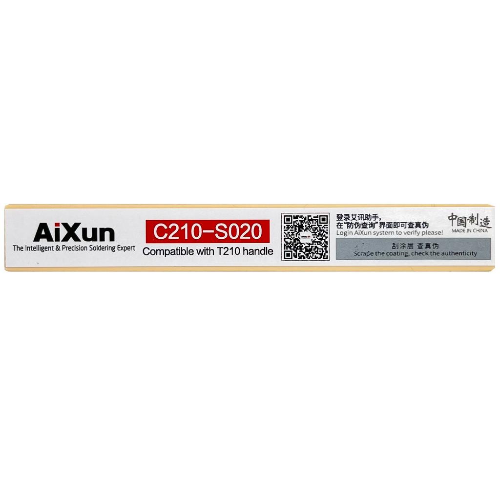 Precyzyjny Grot Lutowniczy Aixun C210-S020 Zagięty Typ S 0,2Mm, 78,28Mm Długości