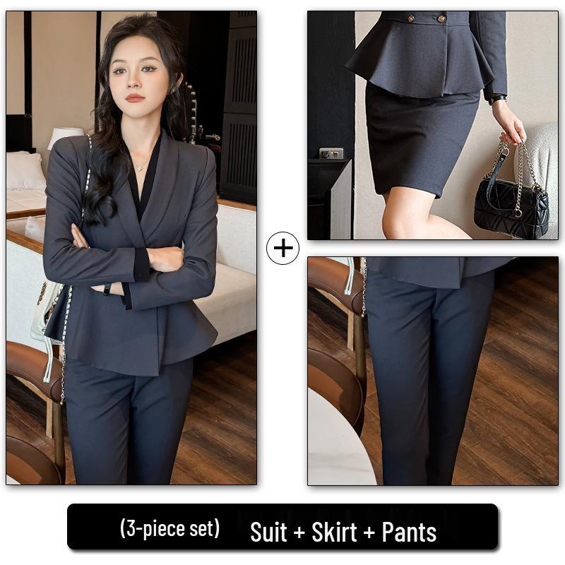 Women's High-End Professional Spring/Summer Suit for Office, Hotel, and Beauty Salon