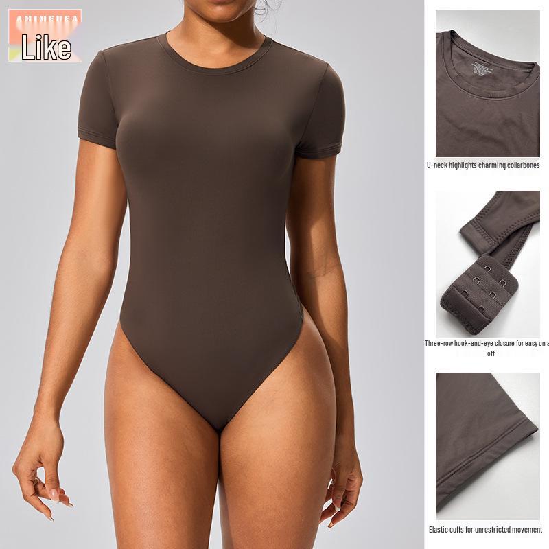 SSKIMSk Tričko s krátkým rukávem a body pro zvednutí boků na jógu