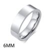 2mm 4mm 6mm 8mm Stainless Steel Wedding Ring for Women Flat Finger Rings Fashion Bijoux Femme Engagement Jewelry