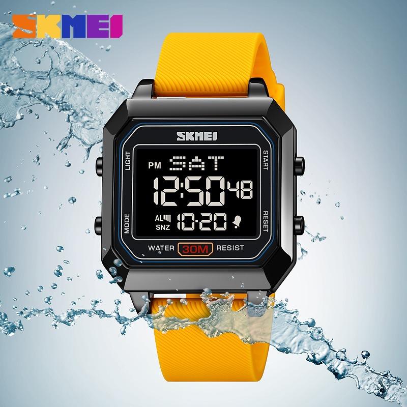 Watch Men's Sports Waterproof Screen Square Personalized Multifunctional Student Electronic Watch