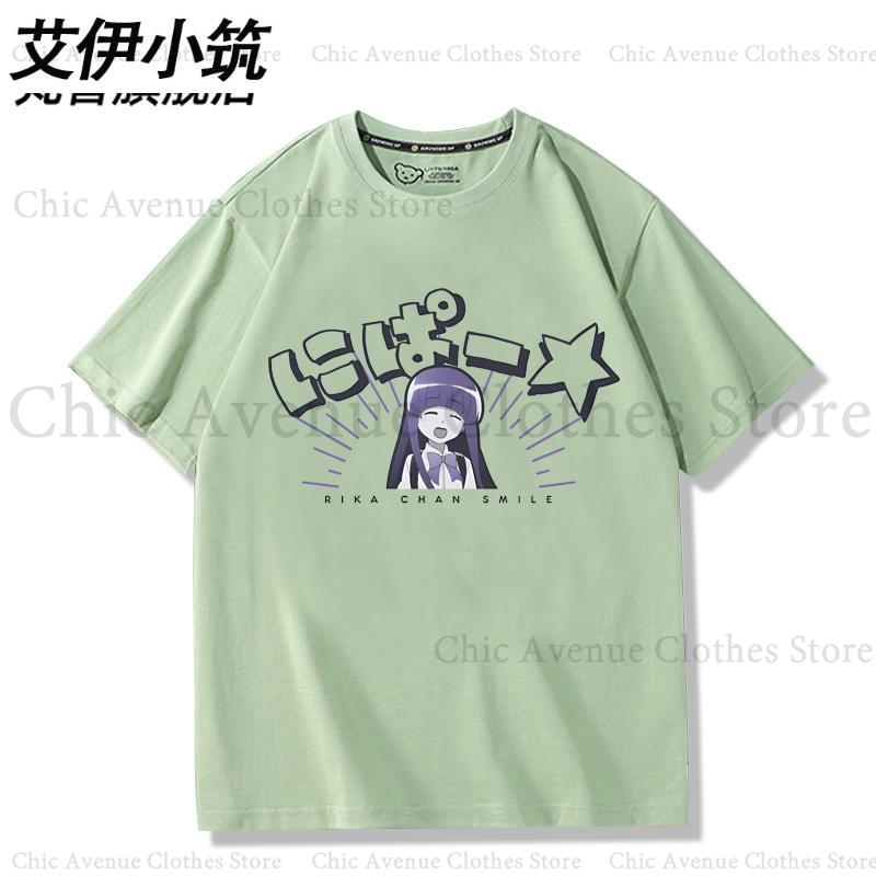Anime Higurashi When They Cry Serie Furude Rika Print T-Shirt Rundhals Pullover Sommer Oberteile Kurzarm T-Shirt Baumwollkleidung