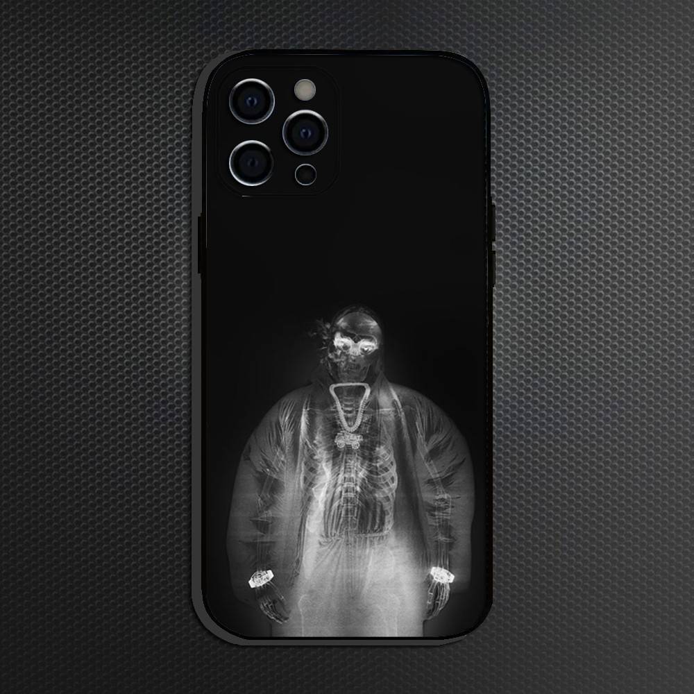 Y-Yeat Rapper AfterLyfe Pouzdro na telefon Pro iPhone 16,15,14,13,12,11 Plus,Pro Max, Měkký silikonový černý kryt