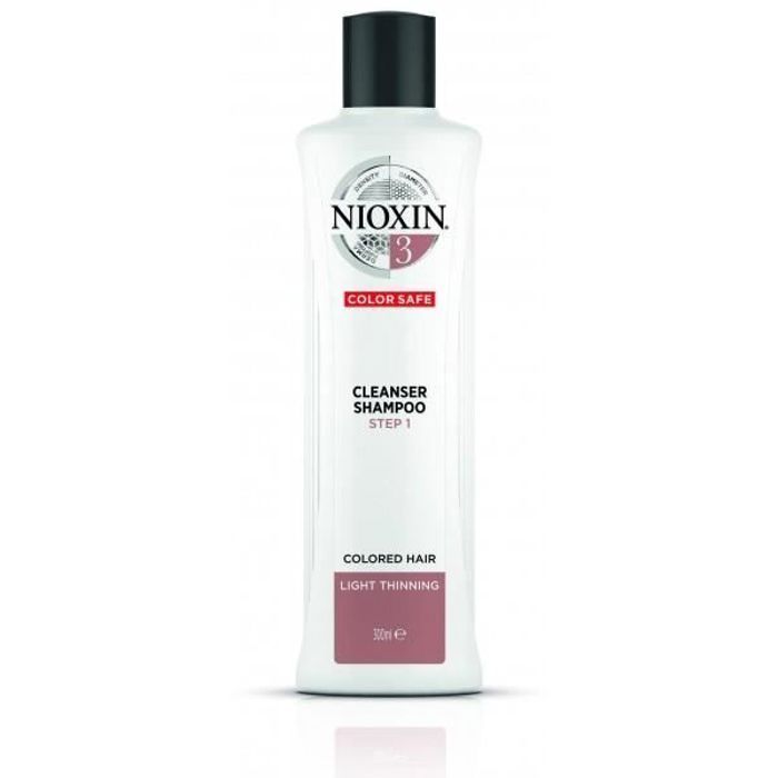 Nioxin System 3 Cleanser Shampooing Step 1 Cheveux Colorés 300ml