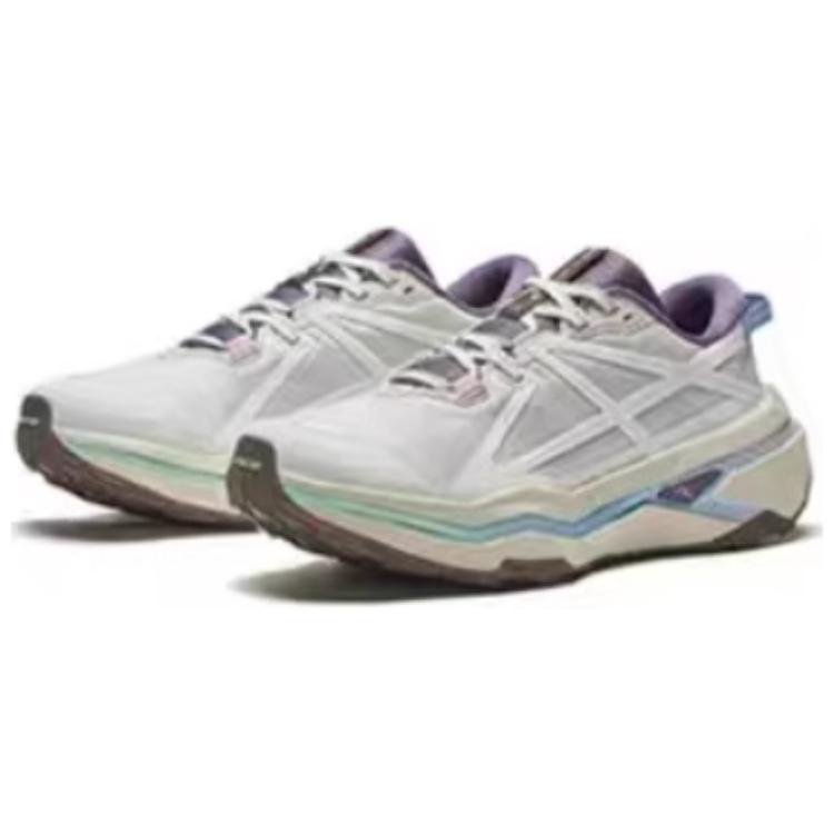 New Anta Hunter Fury 2 Anti Slip Wear Resistant Low Top Running Shoes Women's Beige Purple 122445502A-3