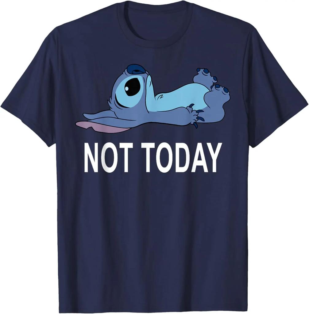 Hot Fashion Casual Disney Lilo & Stitch Not Today Stitch T-Shirt S-4XL Summer