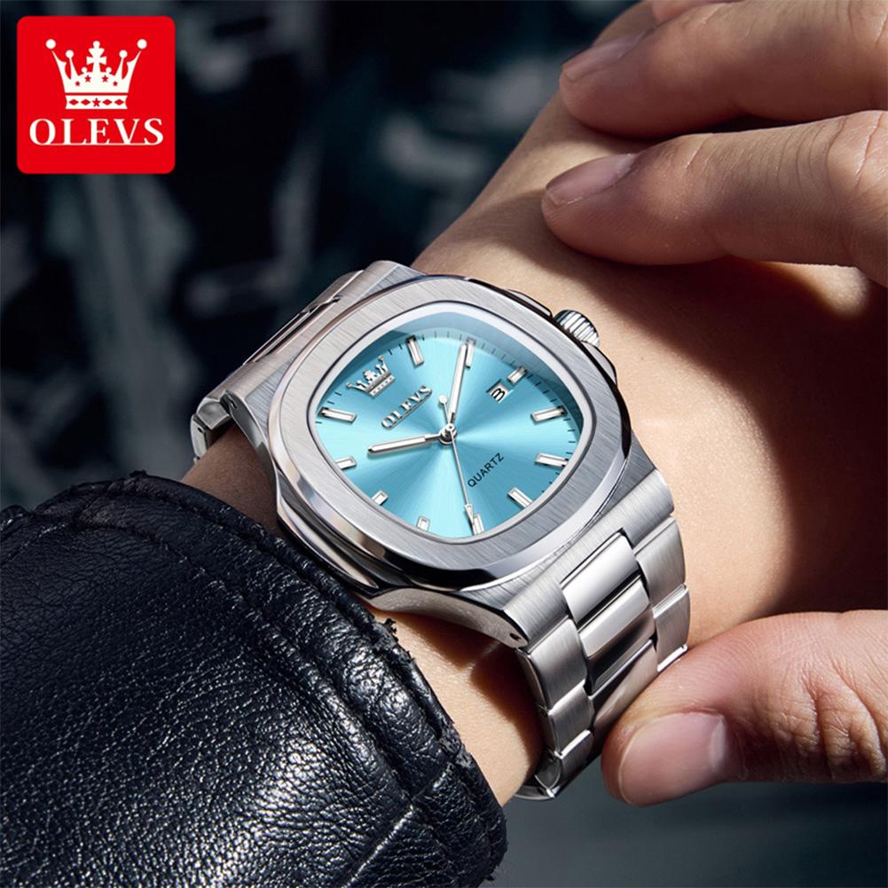 Classic Fashion Quartz Man Watch Luxury Simple Stainless Steel Band Waterproof Casual Date Watches for Mens