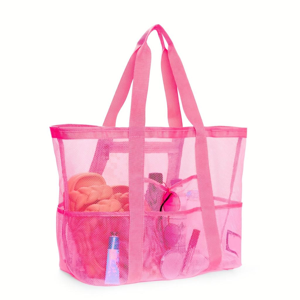 Mesh beach bag extra large capacity beach toy storage perfect for the beach and sea
