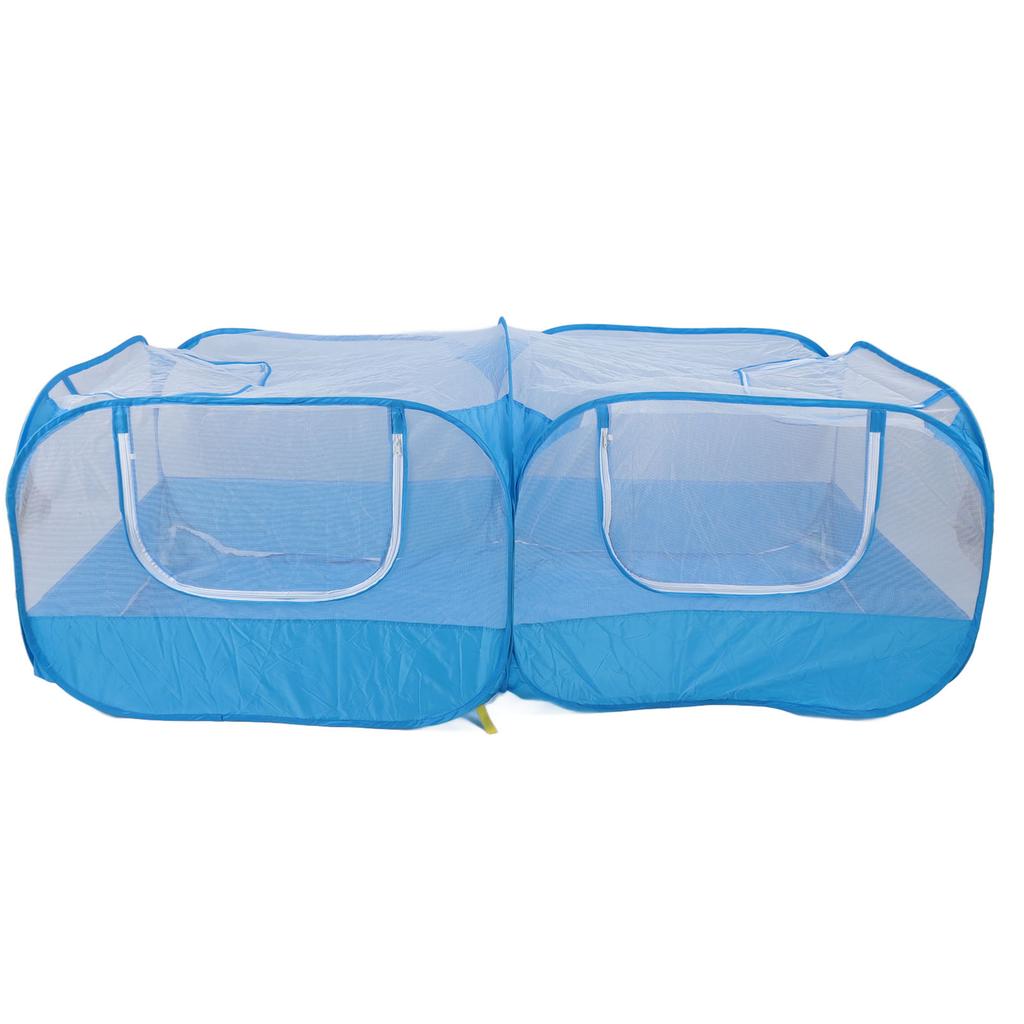 Foldable Pet Play Tent Portable Breathable Transparent Mesh Wall Pop Open Small Animal Playpen for