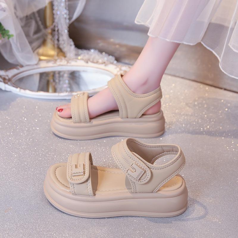 Student sports sandals women's summer 2025 new versatile thick-soled soft-soled outer wear casual fashion beach sandals women