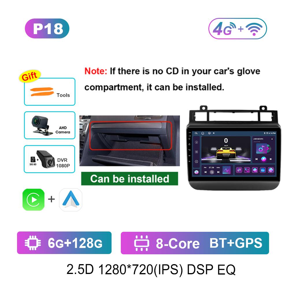 Car Radio Multimedia Player for VW Volkswagen Touareg FL NF 2011 - 2017 GPS Navi 4G IPS Screen Android System Head Unit Carplay
