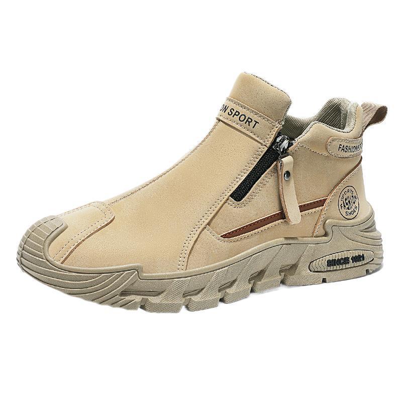 Men's High-Top Non-Slip Work Shoes - Wear-Resistant Casual Martin Style for Autumn