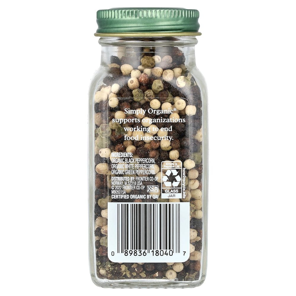 Simply Organic Peppercorn Medley 2.93 Oz (83 G)