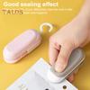 Mini Portable Bag Sealer Cutter Machine Handheld Heat Sealing Tool for Food Storage Snacks Freshness Preservation Camping Picnic Kitchen Battery