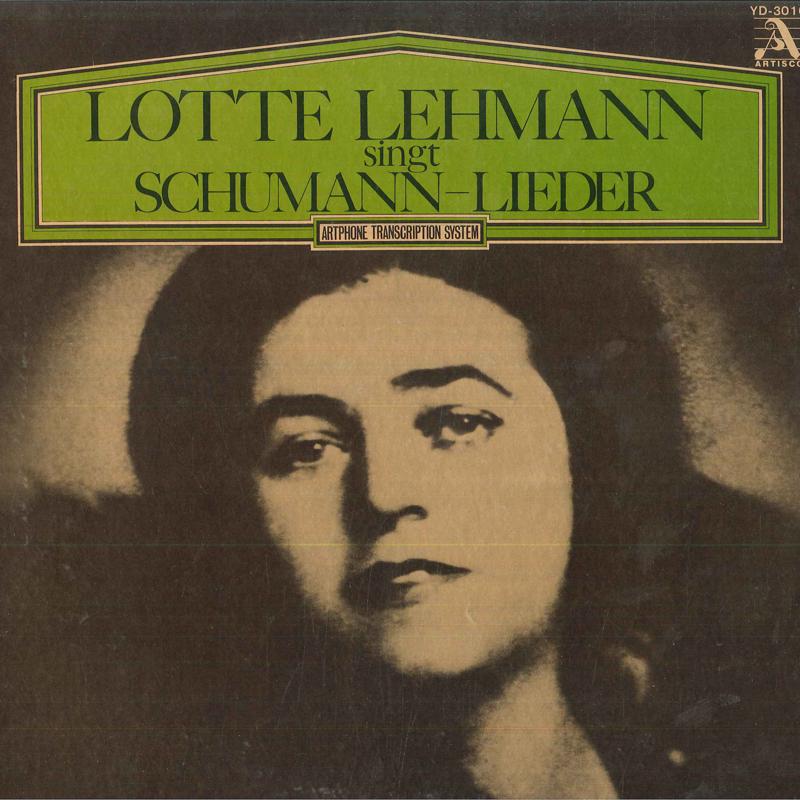 

LP Record LOTTE LEHMANN Singt Schumannlieder YD3016 ARTISCO Japan Classical