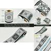 Durable Pvc Self-adhesive Wall Border Sticker Waterproof Vinyl Wallpaper Blackwhite 5/10m