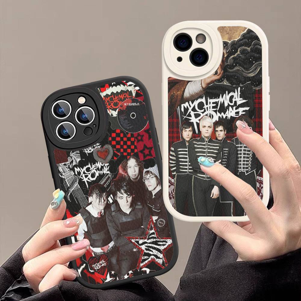 Rock Band M-My C-Chemical R-Romance For IPhone 16 15 14 13 12 11 Pro Max Plus Leather Phone Case