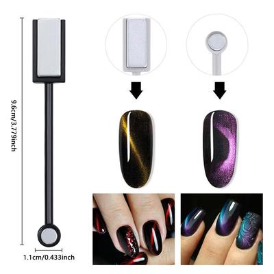 7 Stück/Set Katzenaugen-Magnetwerkzeuge Einzel-Doppelkopf-Stift Gebogene Linienstreifen 3D-Designs für Politur Gel Nagelkunst Dekor Maniküre-Werkzeuge