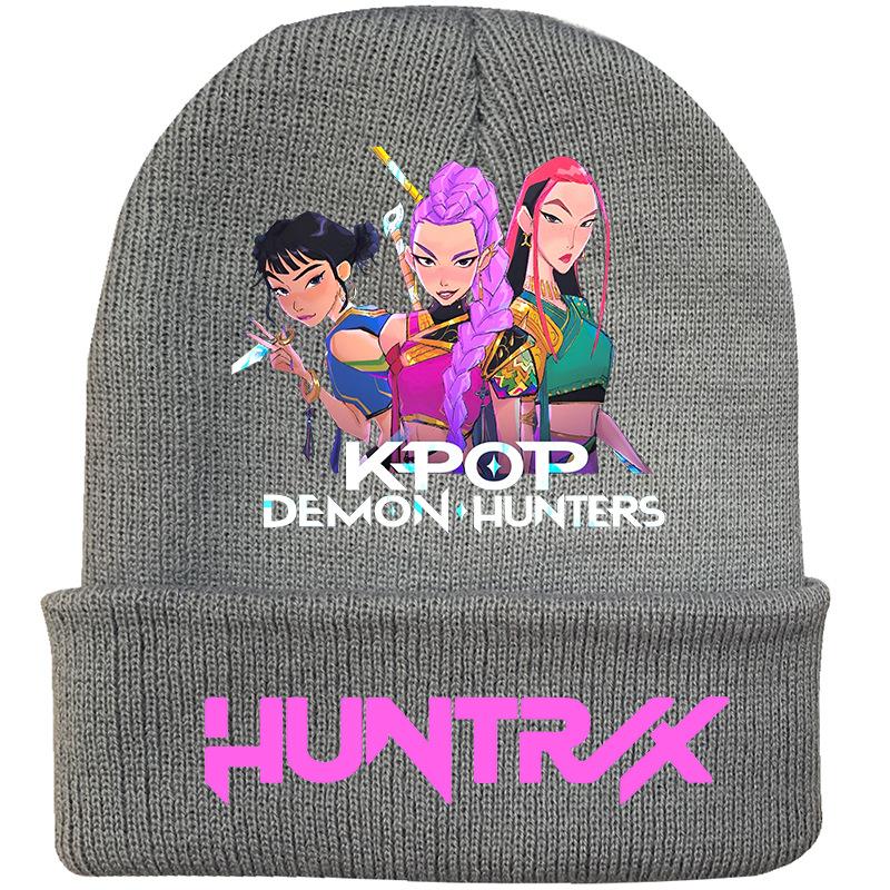 Peripheral Knitted Hat Curled Wool Hat Printed Doudou Hat Outdoor Cold Hat Adult
