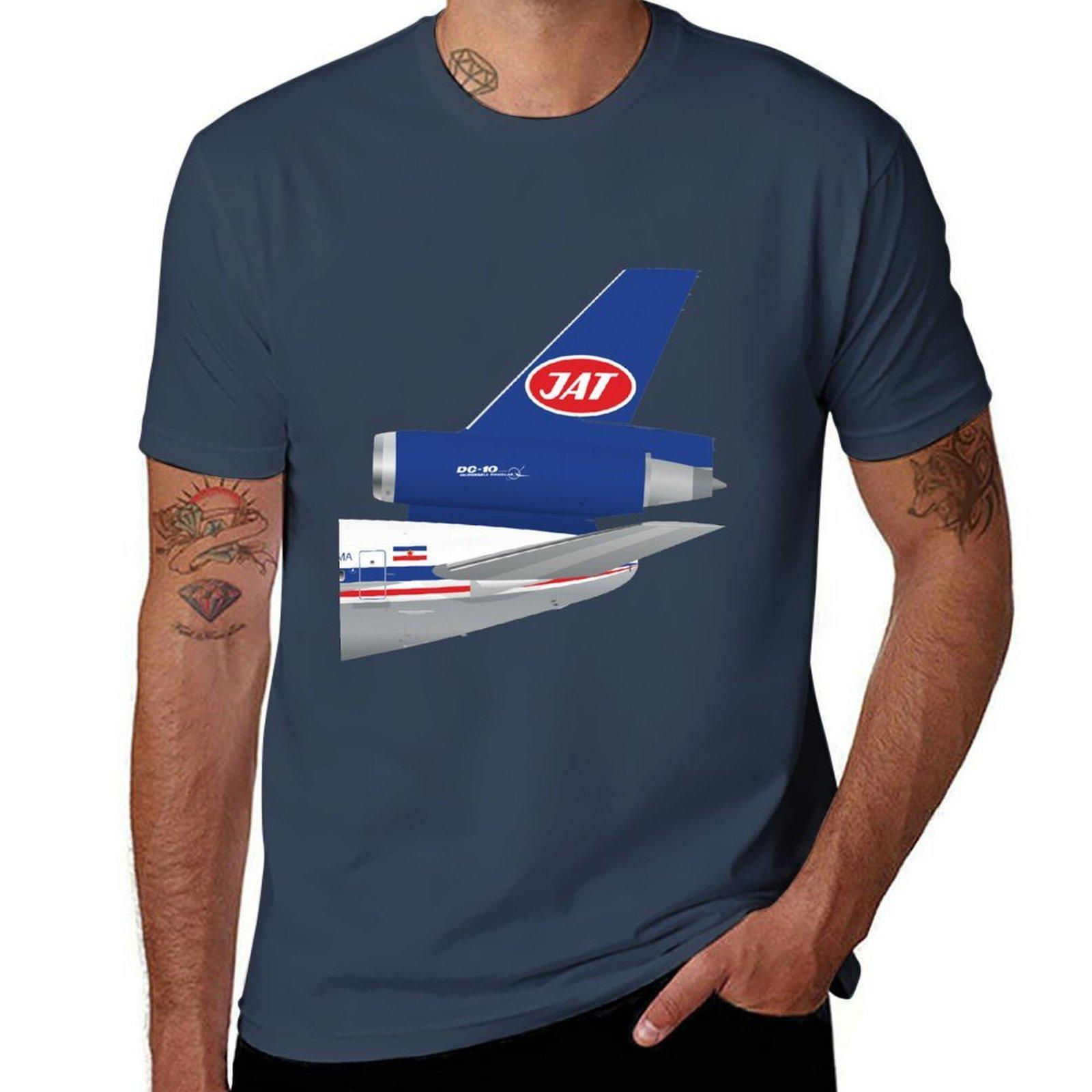 Wings In Uniform DC10 JAT Jugoslav Airlines 70s TShirt Casual Loose Fit Short Sleeve TShirt S