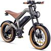 20-Zoll Fatbike Elektrofahrrad - Höchstgeschwindigkeit 55 km/h, 48V 18,2AH entnehmbarer Akku, Reichweite 40-60 km