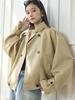 Shengdu Spring Versatile Stand Collar High-Density Cotton Oversized Jacket Trench Coat