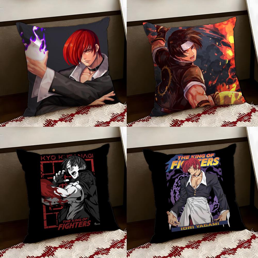 KKOF The KKing of FFighterS Cushion Cover Reversible Soft Durable Pillow Cover Home Car MultiScene Use for Daily Comfort