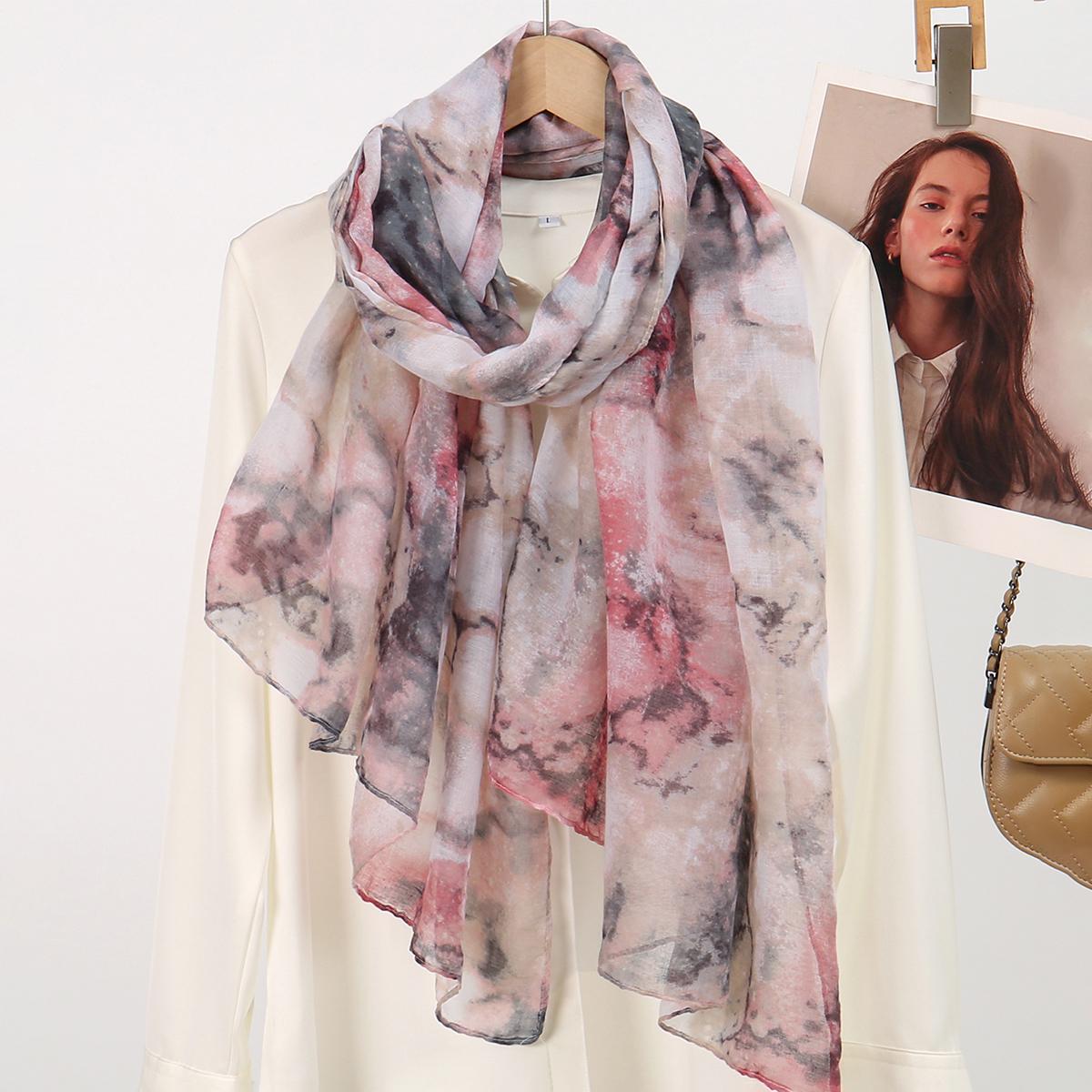 

Модный градиентный вуалевый хиджаб-шарф, мусульманский платок тай-дай, женская тонкая мягкая вискозная косынка, красочный платок с цветочным принтом, пляжное полотенце