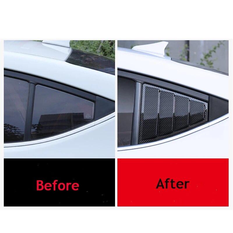 Side Vent Rear Window Quarter Louver Cover Trim Panel Fit For Hyundai Elantra 2017- Car Accessories
