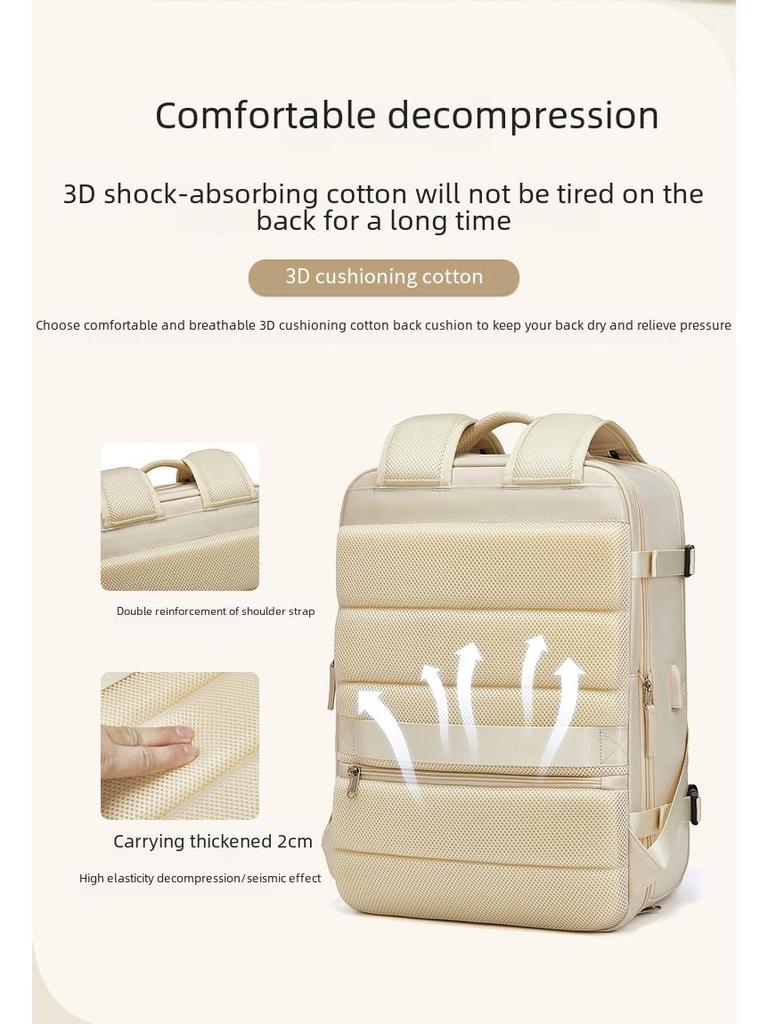 Women's Large Capacity Business Backpack with Wet & Dry Compartments, Ideal for College and Short Trips