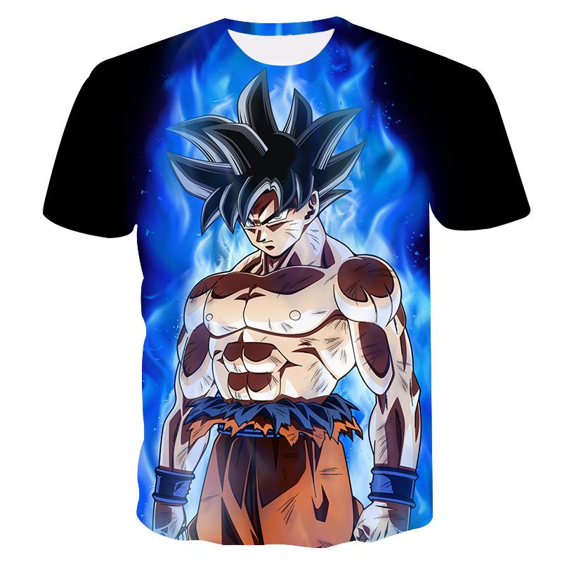 Dragon Ball Z Goku 3D potisk Dětské tričko Letní móda Volno Pánské Unisexové oblečení Top