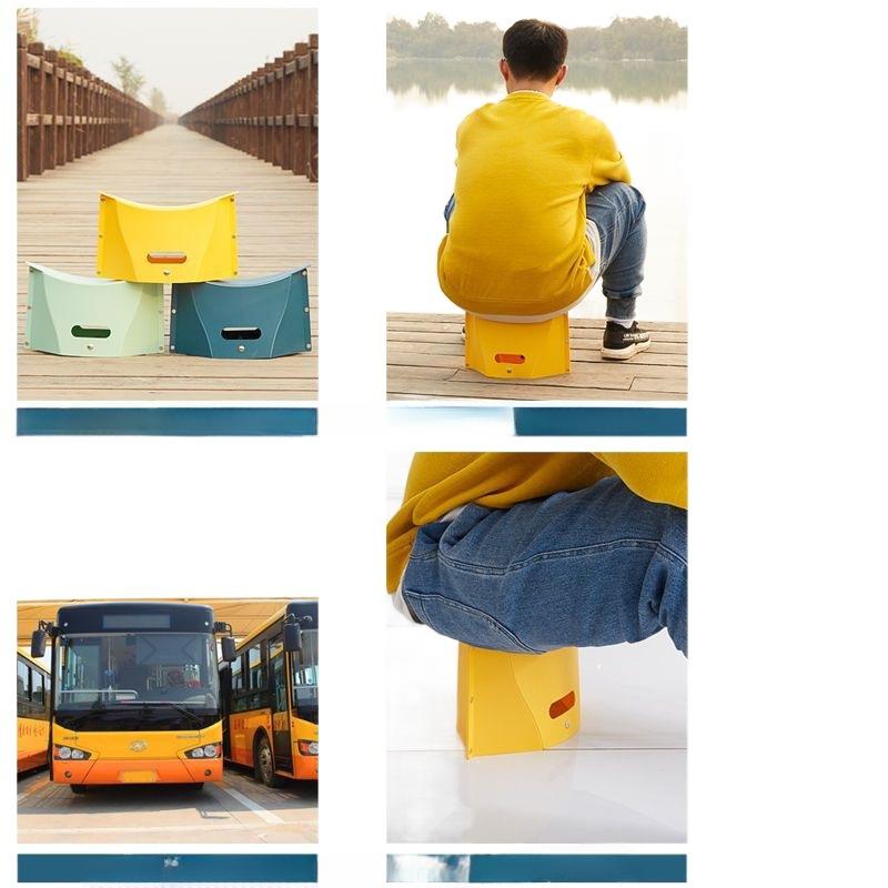 Folding Stool Plastic Stool Travel Outdoor Travel Train Portable Stool Paper Stool